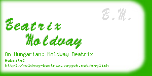 beatrix moldvay business card